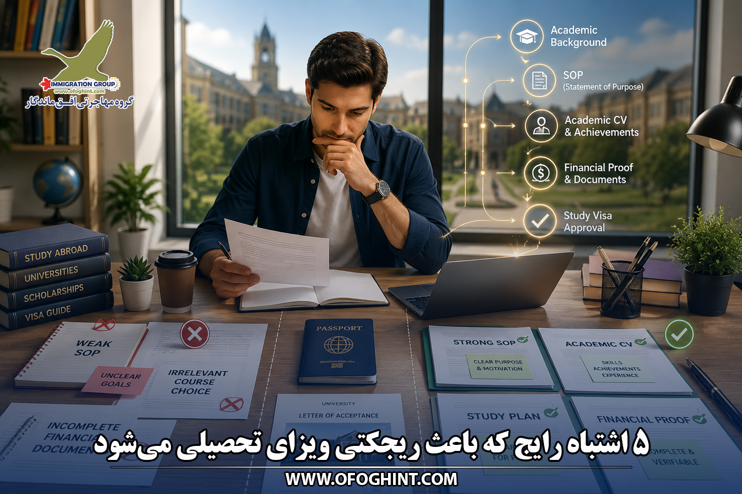 ۵ اشتباه رایج که باعث ریجکتی ویزای تحصیلی می‌شود